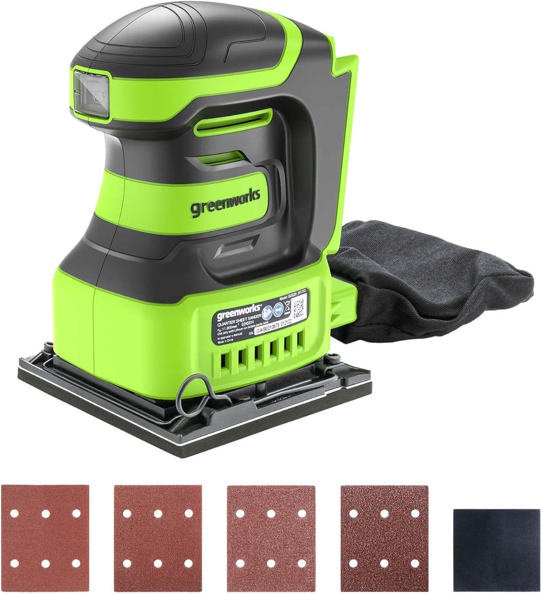Greenworks G24SS14 Akku Schleifmaschine, 11000 U/min, OHNE 24V Akku und Ladegerät, 3 Jahre Garantie