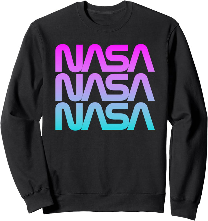 70er 80er Jahre Retro Vintage NASA Wurm Retro NASA Pastellverlauf Sweatshirt