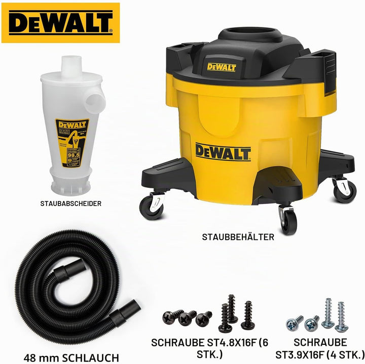 DEWALT DXVCS002, Staubabscheider, Gelb