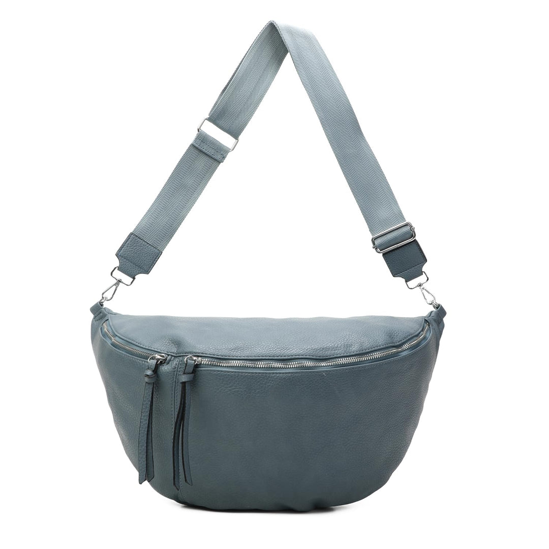 XXL Tasche Bauchtasche Hüfttasche Crossbody Schultertasche Umhängetasche Kunstleder Gürteltasche Cro