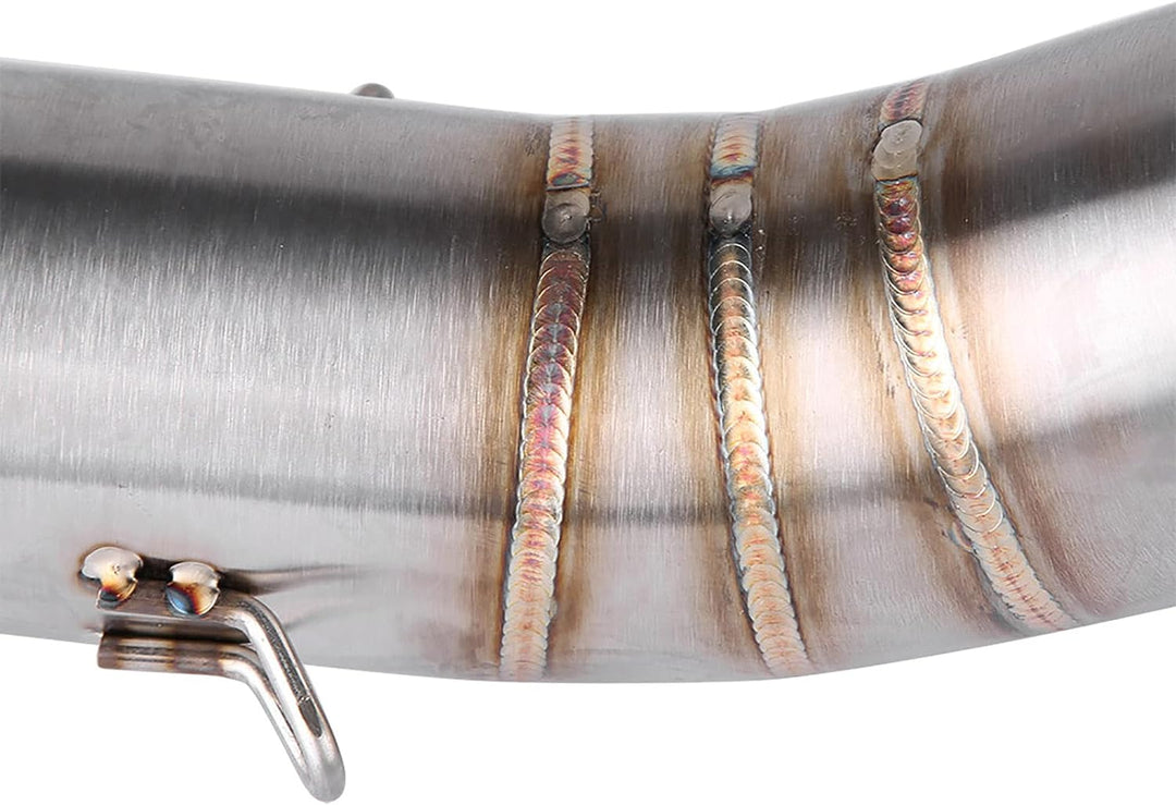 Motorrad Auspuff Qiilu Auspuff Mittelteil aus rostfreiem Stahl für CBR500R CB500X 2013-2015