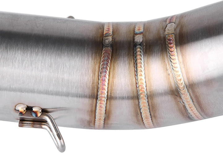 Motorrad Auspuff Qiilu Auspuff Mittelteil aus rostfreiem Stahl für CBR500R CB500X 2013-2015