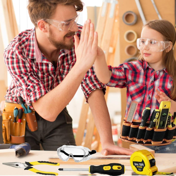 Werkzeugkoffer Kinder Kinder-Starter-Kit, einschliesslich Werkzeugtasche, Hammer, Kindersicherung, Z