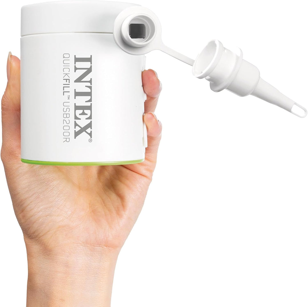 Intex Quickfill USB200R Air Pump, Size: 8cm x 7cm x 8cm (66637)