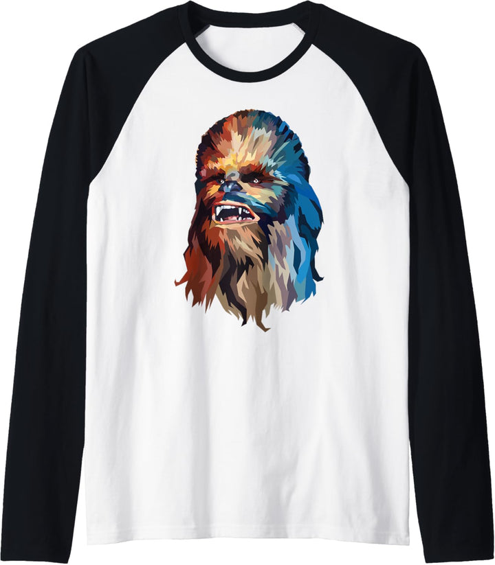 Star Wars Chewbacca Awesome Geometric Style Chewie Portrait Raglan