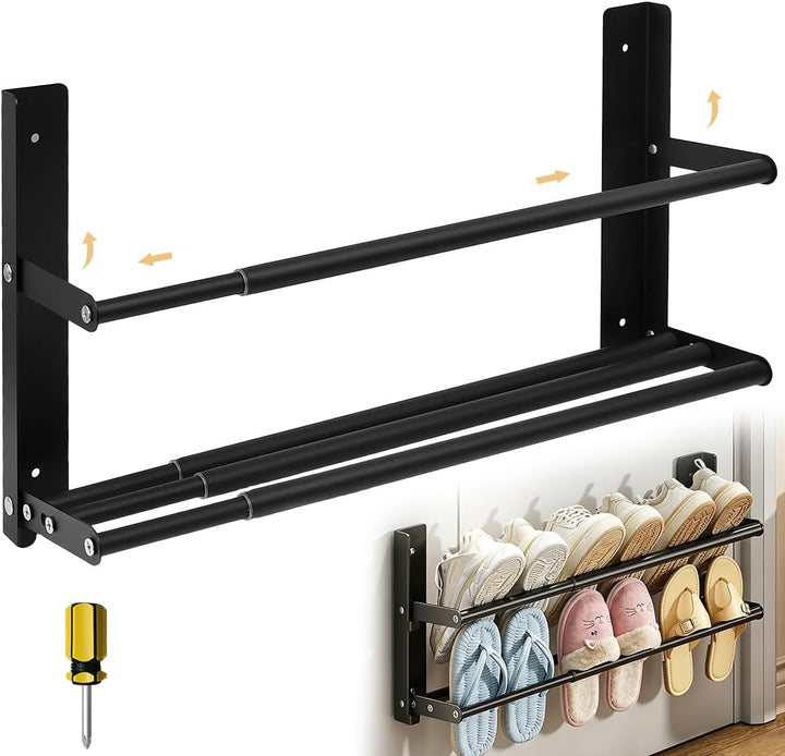 Schuhregal Wandmontage Schuh Regal Metall Ausziehbar 37-67cm Schuhhalter wand Schuhaufbewahrung Plat