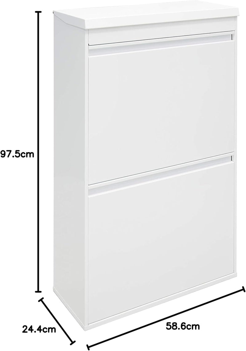 Arregui Top CR621-B Recycling Abfalleimer / Mülleimer aus Stahl mit Aufbewahrungsbox mit Deckel, Mül