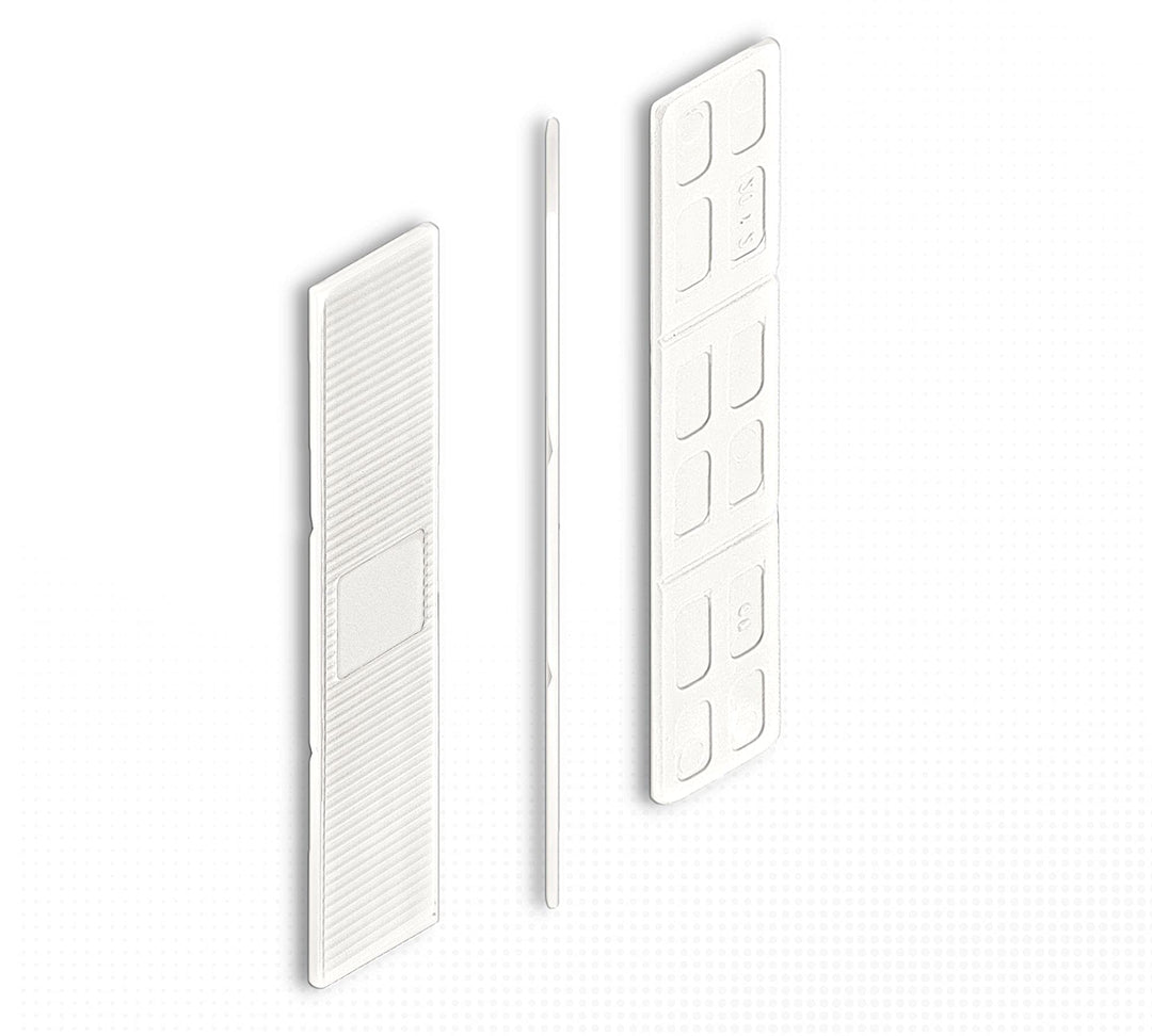 DOJA BARCELONA | 1mm Abstandshalter Kunststoff | Abstandhalter Weiss | PACK 300 | Kunststoffkeile Un
