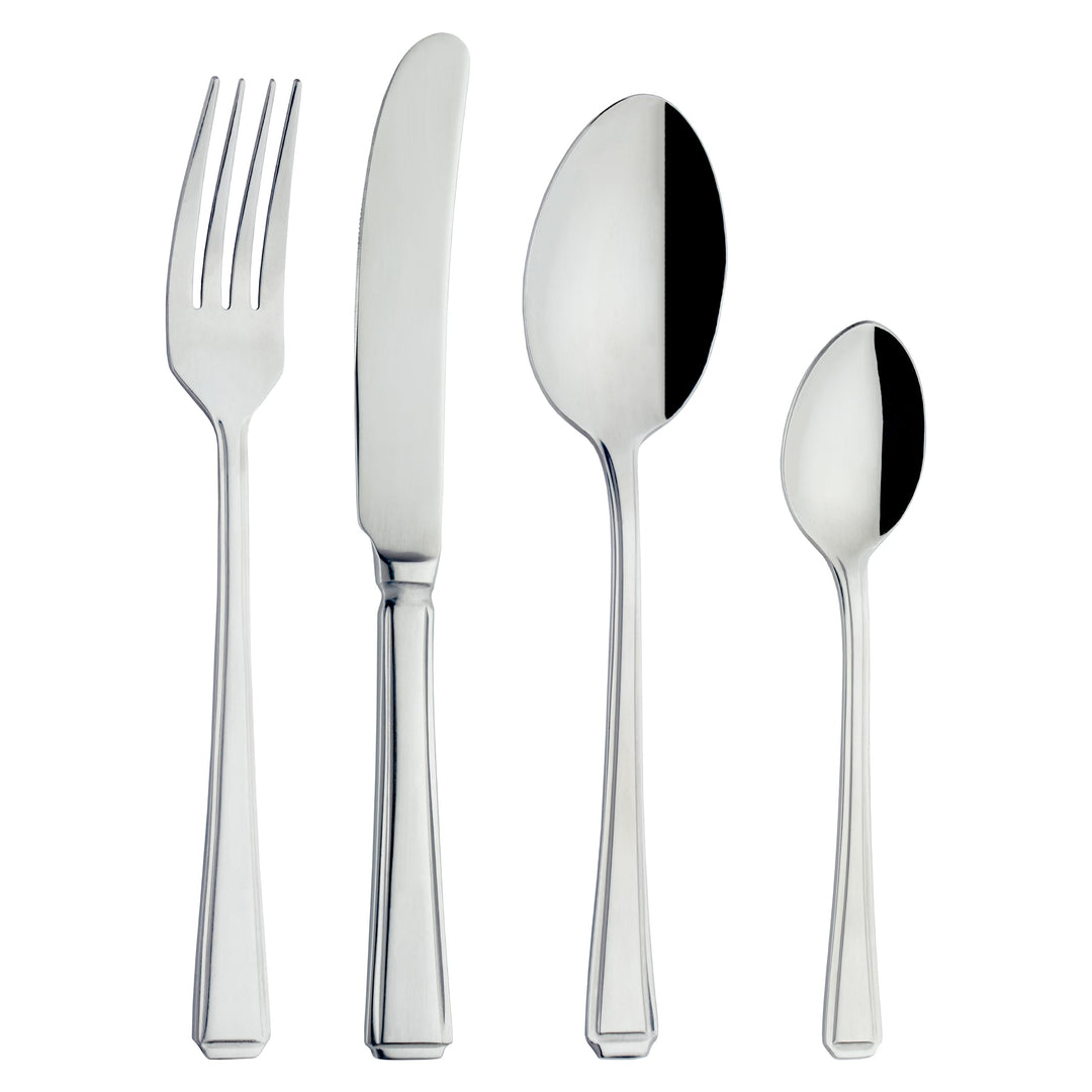 Grunwerg 24 teilig Besteck Set in Einer Geschenkbox – Harley Stil, 18/0 Edelstahl, gemischte Besteck