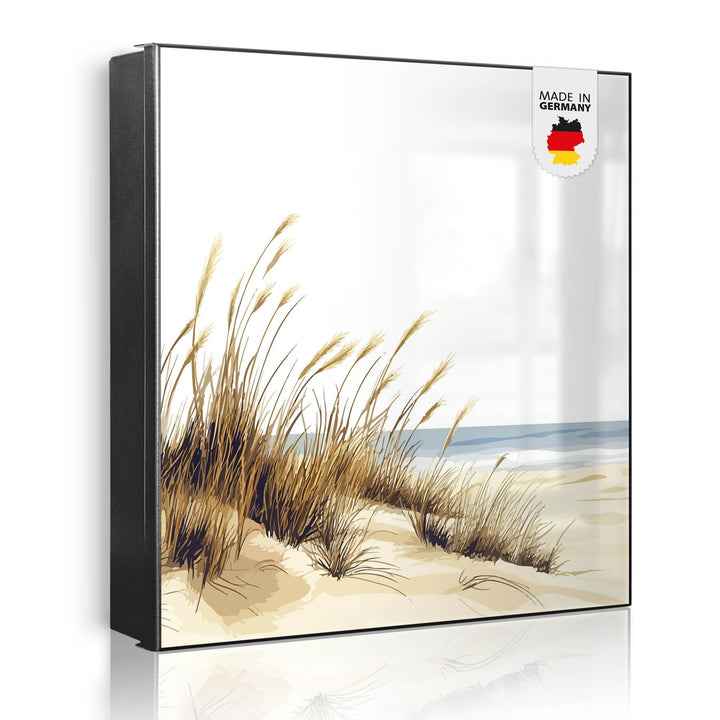 banjado Grosser Schlüsselkasten Glas - Schlüsselbox 30x30cm mit 50 Haken - Schlüsselkasten modern fü