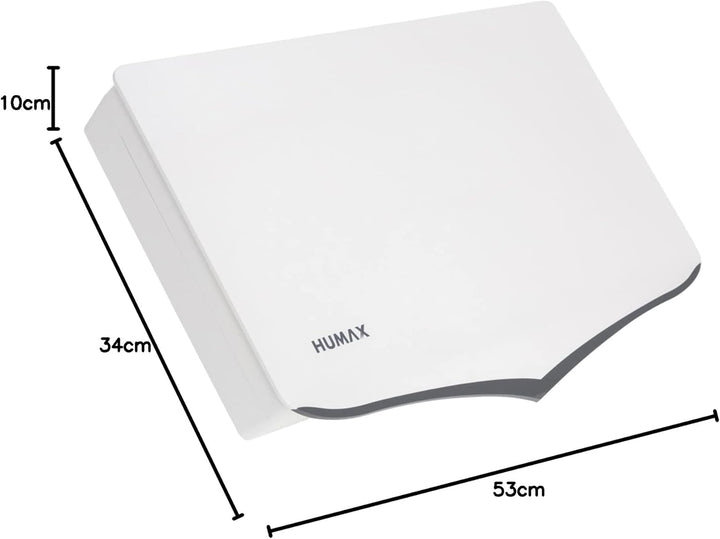 HUMAX Digital H40D2 Flat Spiegel SAT Flachantenne für 2X Teilnehmer weiss mit Twin LNB Single, mit T