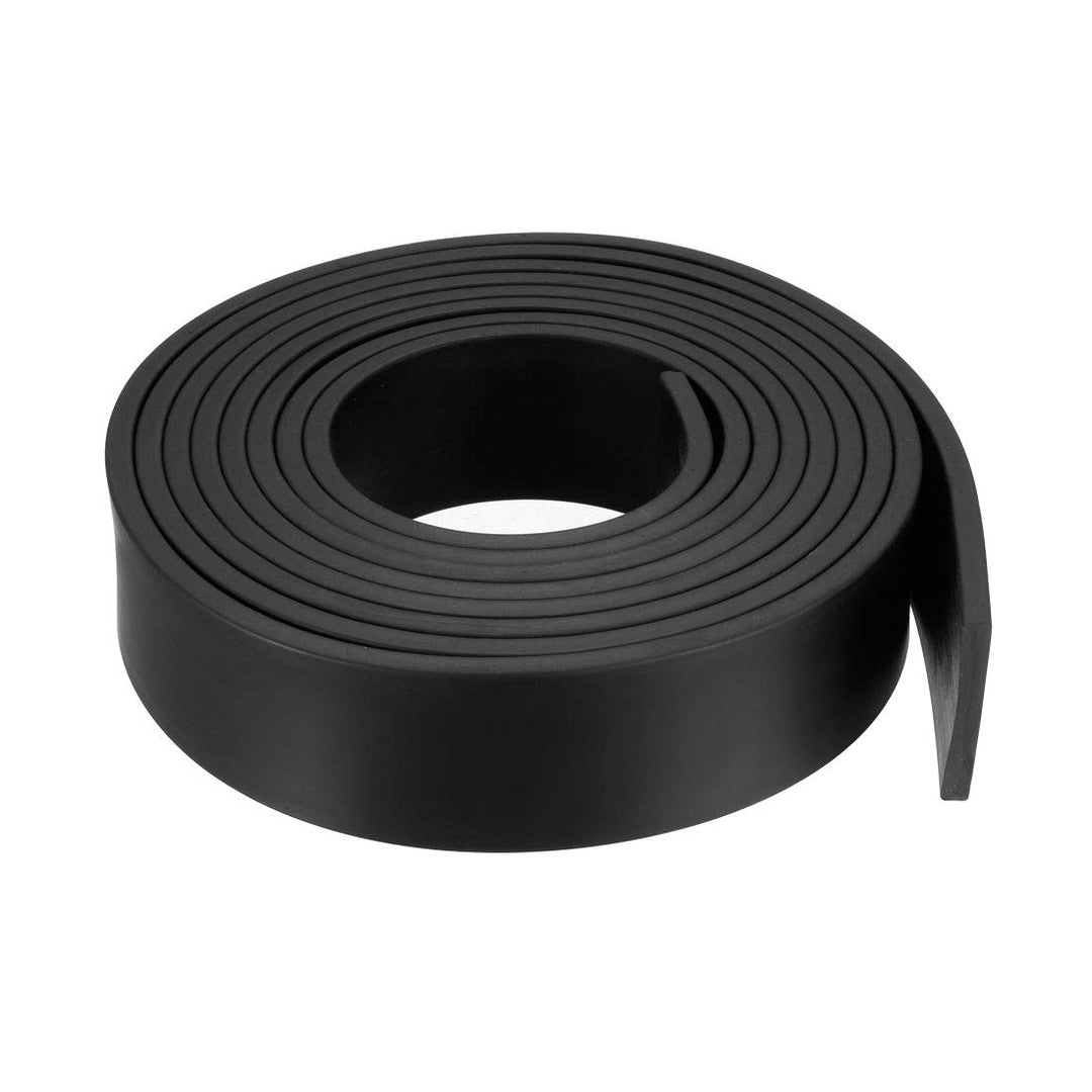sourcing map Gummidichtung Gummistreifen Massiver Rechteck 40mm Breit, 5mm Dick, 3 Meter Lang, Schwa