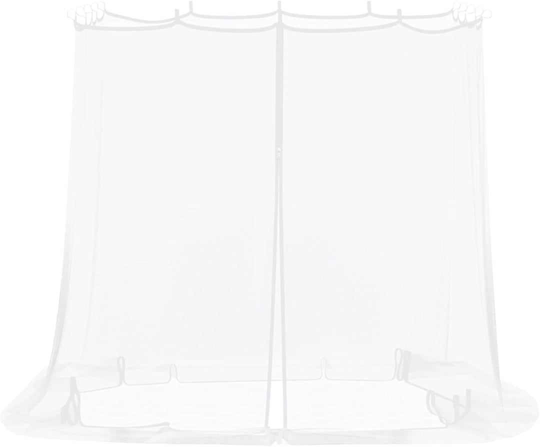 Moskito Netz für Pavillon 220 Mesh Weiss 2 x 2 x 2 m Polyester, Fliegengitter mit Klettverschluss un