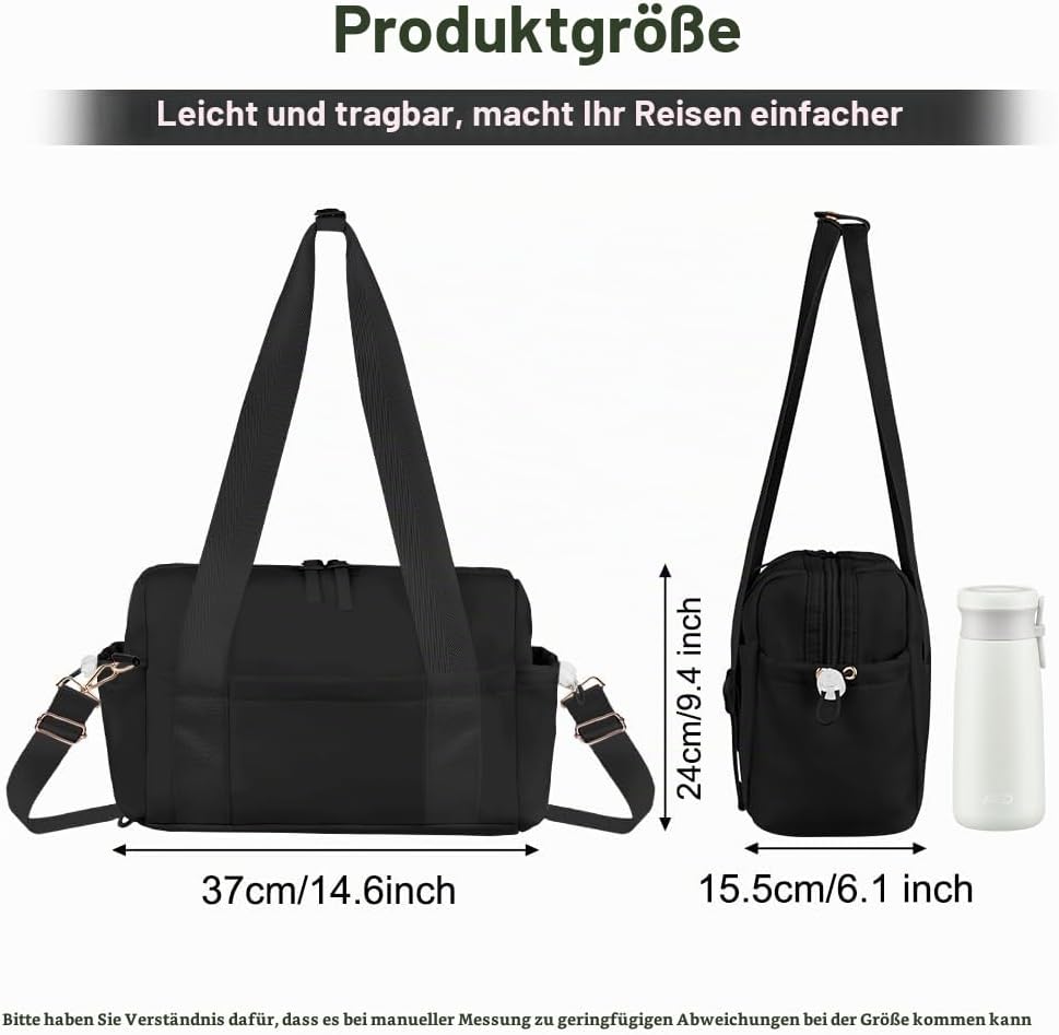 flintronic Sporttasche Damen Reisetasche, Wasserdicht Schwimmtasche Fitnesstasche mit Nassfach, Leic