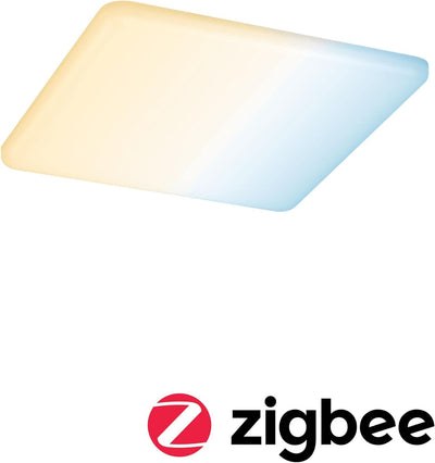 Paulmann 95384 LED Panel Einbauleuchte Areo VariFit IP44 Warmweiss Zigbee Tunable White 185x185mm ec