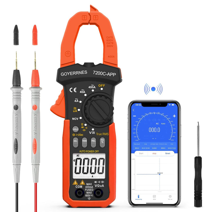 Digitales Zangenmessgerät Multimeter, GR-7200C-APP strommesszange Pinza Amperometrica Digitale AC DC