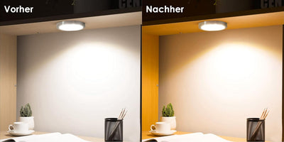 KROPP Selbstklebende Farbfolien für LED Lampen, 4 cm Kreiszuschnitt, 3 Töne Warmweiss Farbfilter zur