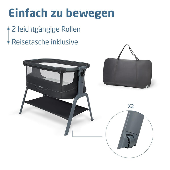 Maxi-Cosi Iora2 Baby Stubenbett, 0–6 Monate (9 kg), Elegance Graphite Elegance Graphite Iora 2, Eleg