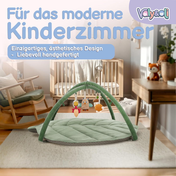 Valy&Oli® Spielbogen Baby XXL - Extra Weiche Spieldecke Baby inkl. 5 Höhenverstellbaren Sensorischen