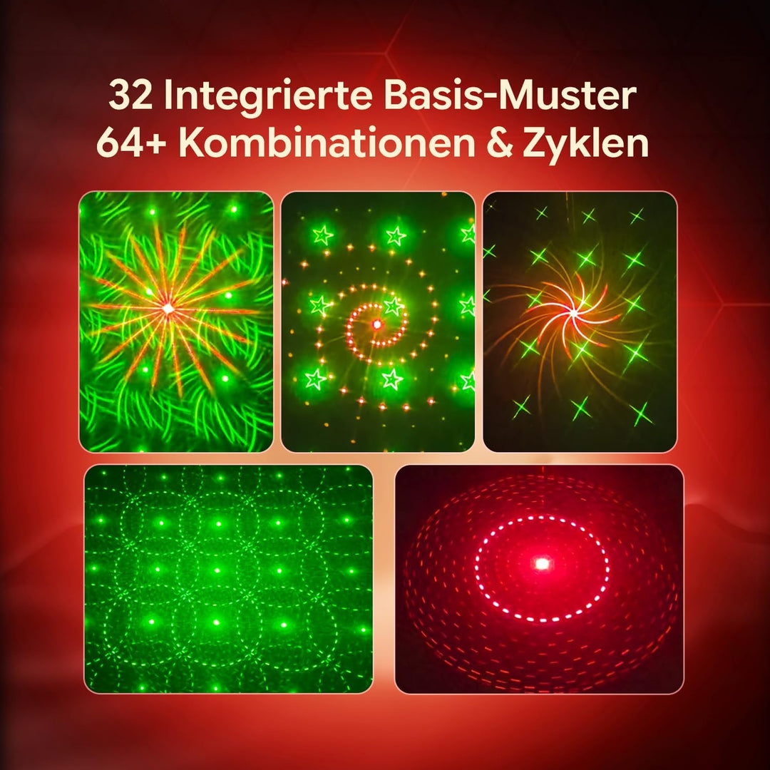 2 Stücke Mini Discolicht Partylicht, Disco Licht Musikgesteuert mit 64 dynamischen Discolichteffekte