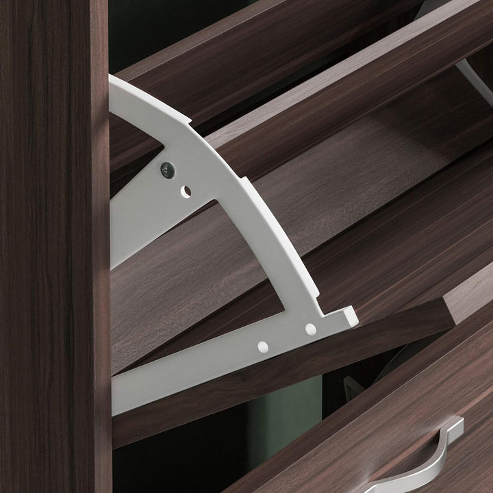 Home Discount 2 Schublade Schrank Schuhschrank Schuhregal Organizer Pull Down Holz Flur Möbel Einhei