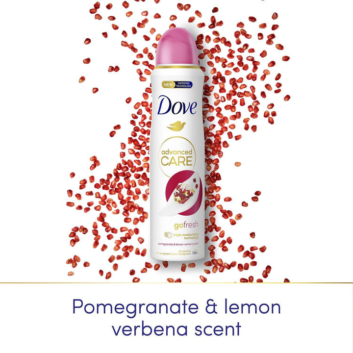 6x Dove Women Deodorant Spray Go Fresh - Granatapfel und Lemon Verbena- 250ml