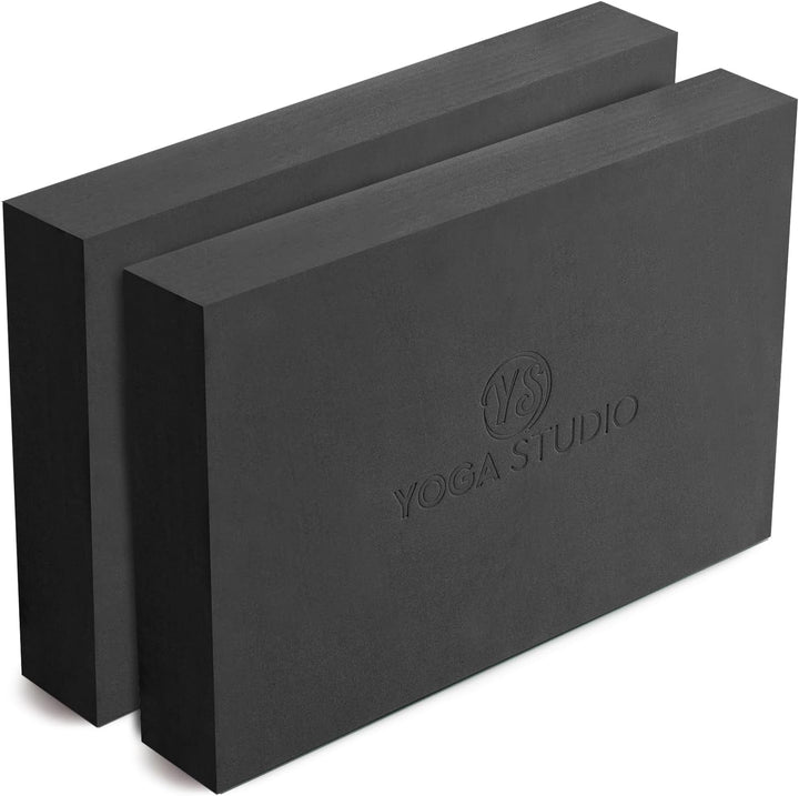 Yoga Studio Yoga-Block, 30 cm x 20 cm x 5 cm, rutschfester EVA-Block, Doppelpack, leichtes Übungszub