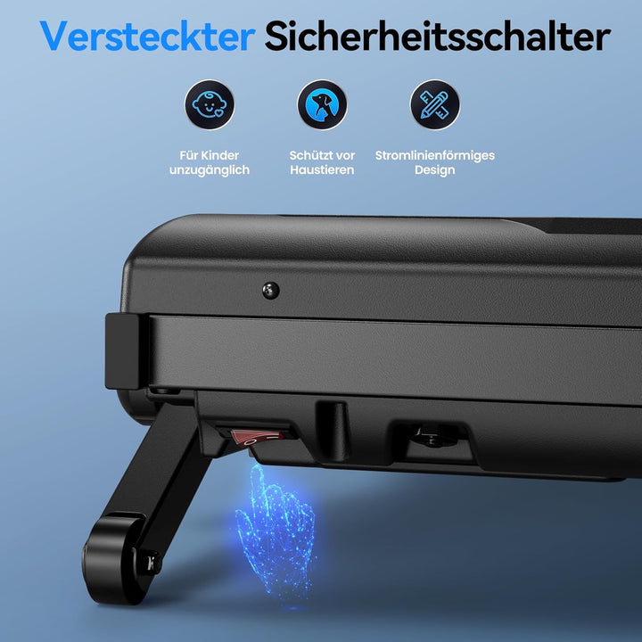 Walking Pad, 3-in-1 Laufband mit 12% Steigung, 6 km/h Leises Laufband für Zuhause, Tragbares Walking