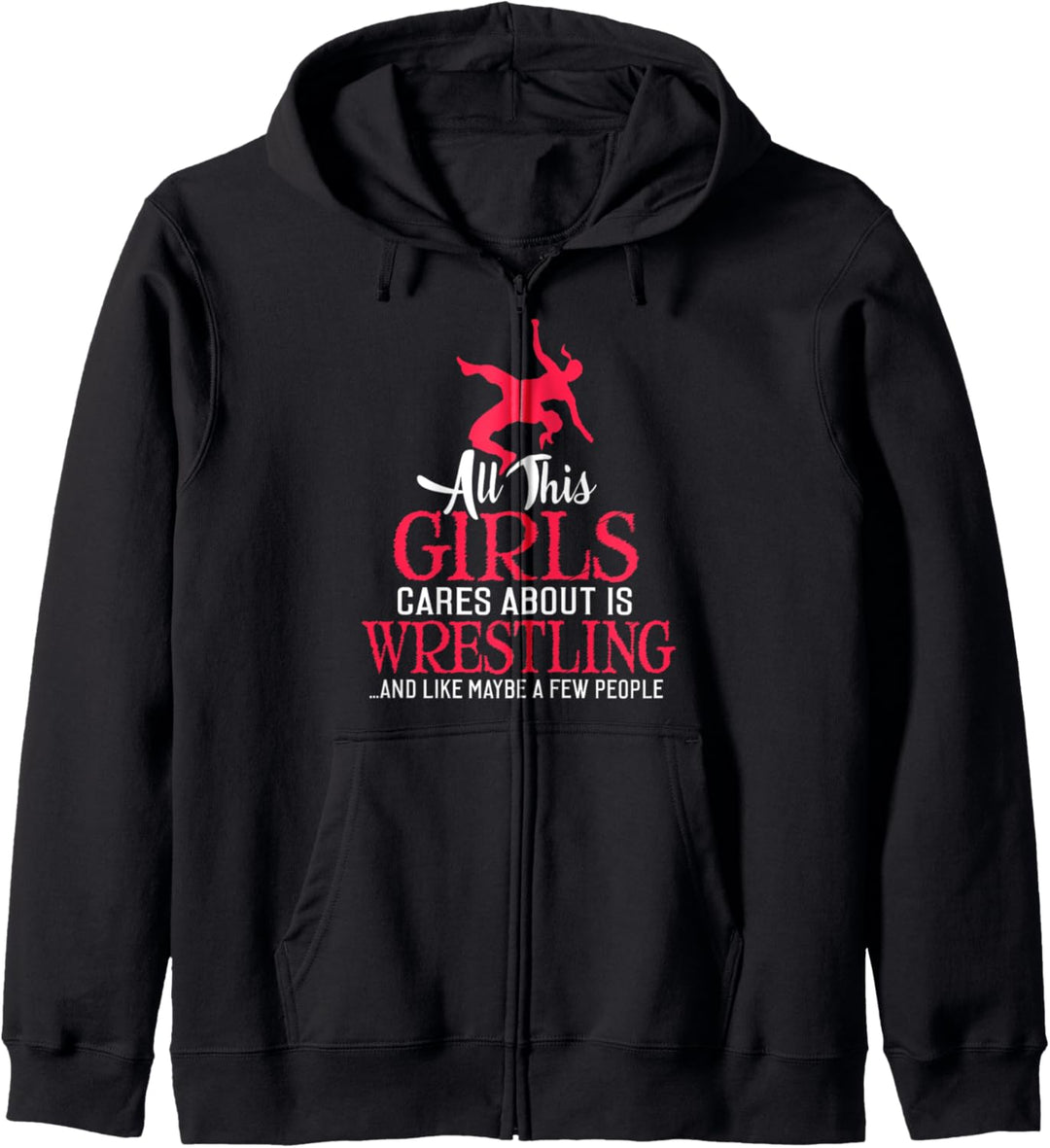 This Girl Cares About Wrestling T-Shirt for Women and Girls Kapuzenjacke