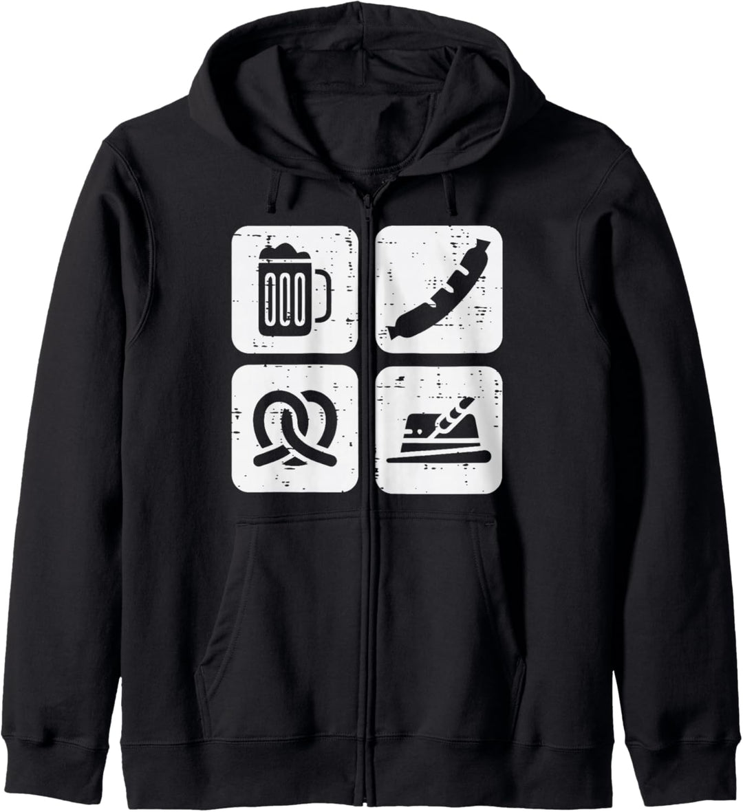 Brezel Wurst Bayerische Mütze Deutsch Oktoberfest Herren Damen Kapuzenjacke