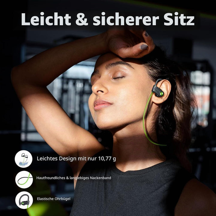 Bluetooth Kopfhörer Kabellos Ohrhörer mit Bluetooth 5.3 Wireless HD Deep Bass Stereo Sound Isolation