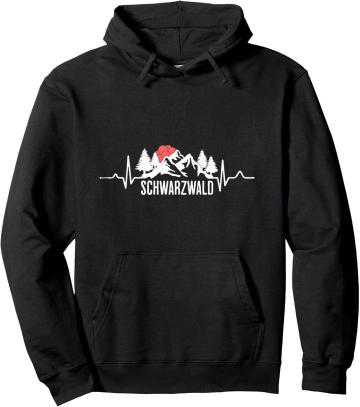 Schwarzwald Schwarzwaldbild Bollenhut Herzschlag Berge Pullover Hoodie