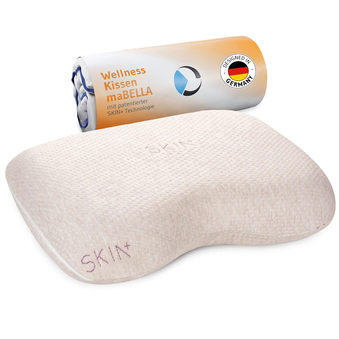 Gesundheitskissen maBELLA | Nackenkissen mit SKIN+ Bezug &amp; Probiotika zur Hautreinigung &amp; Pflege | A