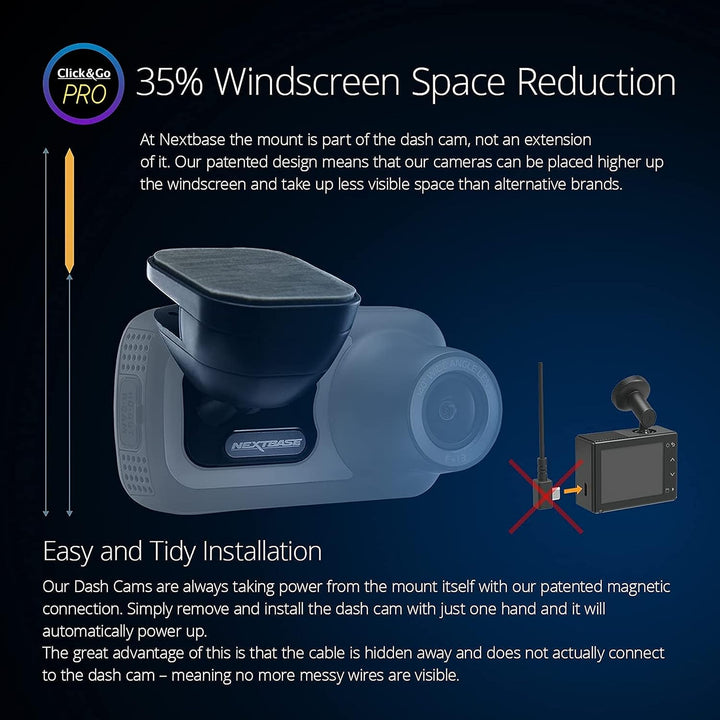 Nextbase 422GW Dashcam Auto Vorne Hinten - 280° / 360 Weitwinkel, 1440P/30fps HD WiFi 10Hz GPS Bluet