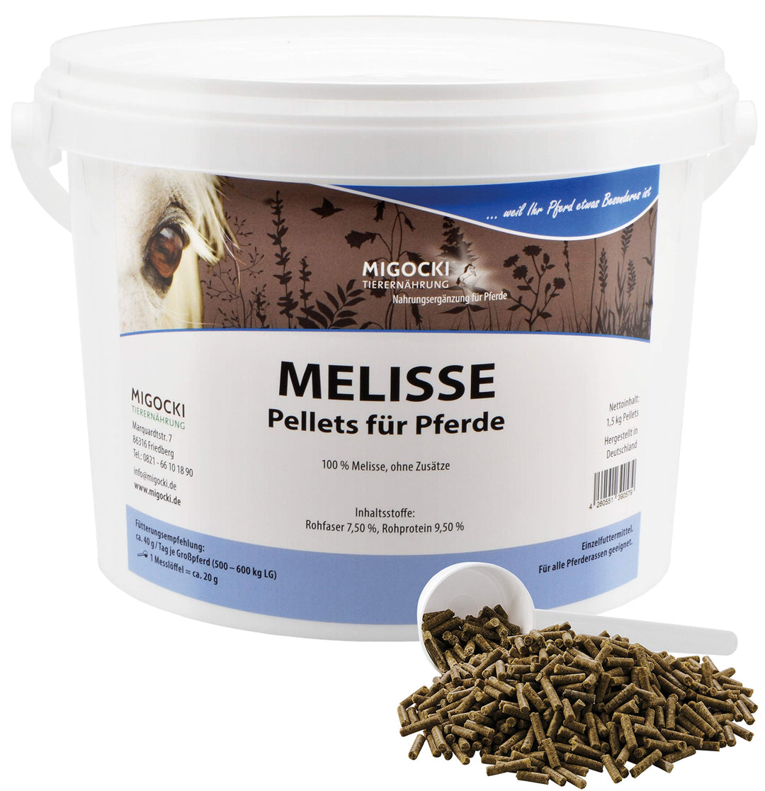 MIGOCKI Melisse für Pferde Kräuter Einzelfuttermittel ohne Zusätze 1,5 kg