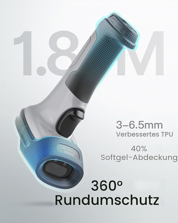 Inateck Barcode Scanner Bluetooth 1D mit AI, Handheld Kabellos, BCST-70 AI | 180 Tage Standby mit Ei
