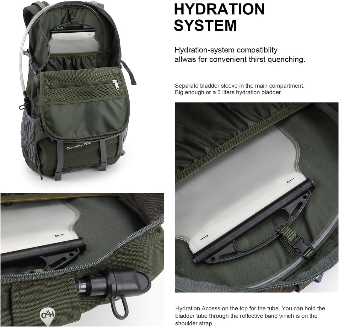 MOUNTAINTOP 40L Wanderrucksack Herren Damen Trekkingrucksack Backpacker Reiserucksack Outdoor Campin