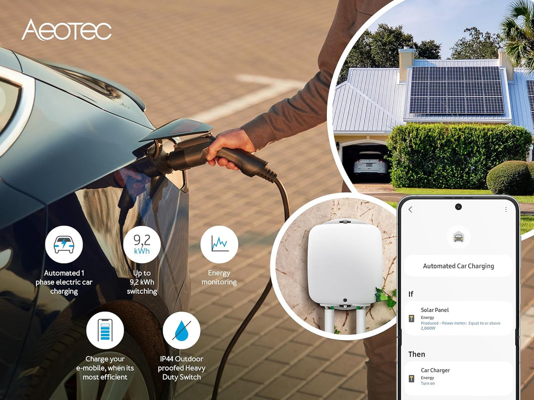 Aeotec Heavy Duty Switch | Hochleistungsschalter | Energiemessfunktion | Z-Wave | Lasten bis 40A sch