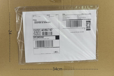 100PCS(240x340mm) FBA Transparente Versandtaschen aus Folie für Lieferscheine, Rechnungen Liefersche