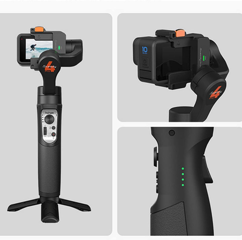 hohem iSteady Pro 4-Gimbal Stabilisator 3 Achsen kompatibel mit GoPro 12/11/10/9/8/7/6/5,für Osmo Ac