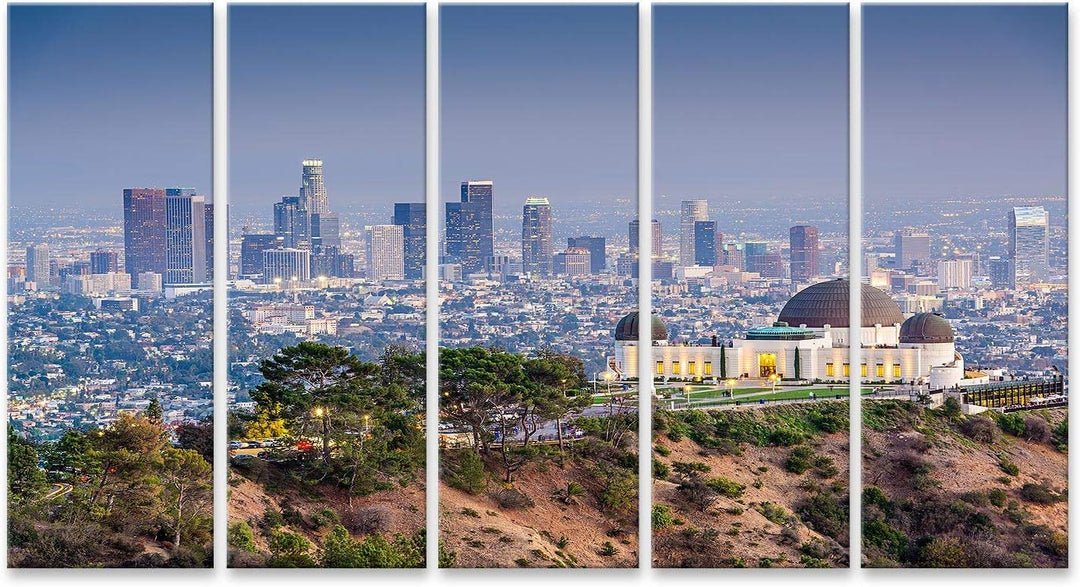 islandburner Bild auf Leinwand Los Angeles Kalifornien Usa Stadtzentrum Skyline Von Griffith Park Bi