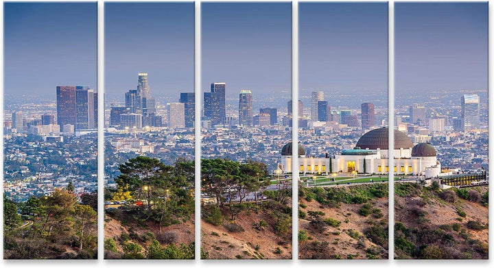 islandburner Bild auf Leinwand Los Angeles Kalifornien Usa Stadtzentrum Skyline Von Griffith Park Bi