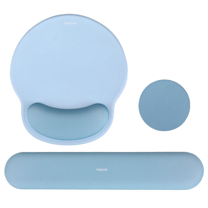 MOSISO Handballenauflage Tastatur&amp;Maus Set, Kreis Gekrümmt Ergonomisch Mauspad&amp;Untersetzer rutschfes