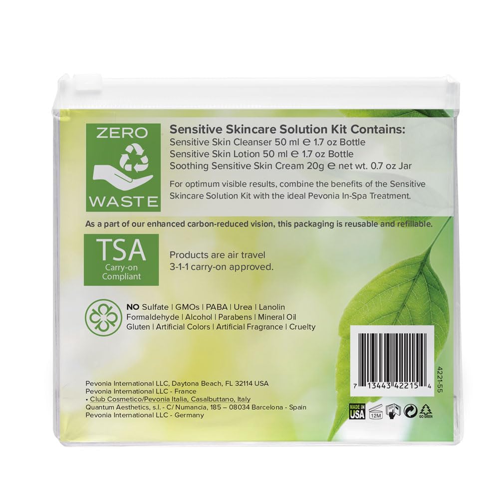 Pevonia Botanica Sensitive Skincare Solution Sensitive No More: Cleanser 50ml+Lotion 50ml+Cream 20ml