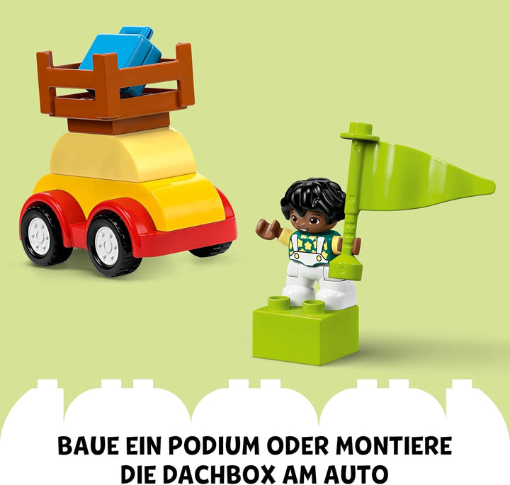 LEGO DUPLO Classic Steinebox Autos und LKWs, Spielset mit Fahrzeugen für Kleinkinder ab 1.5 Jahren,