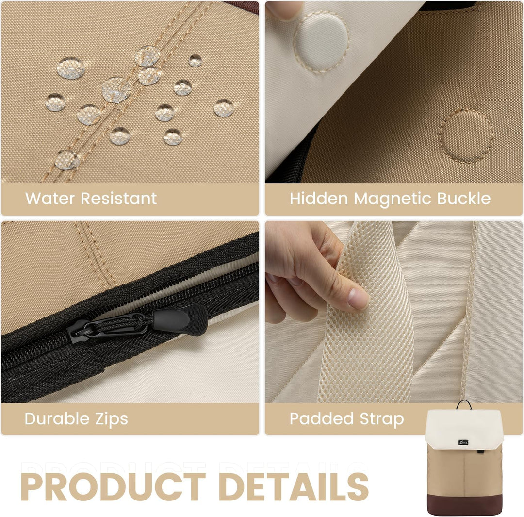 LOVEVOOK Rucksack Damen, Gross Wasserdichter Laptop Daypack Reiserucksack Arbeitstasche Elegant mit