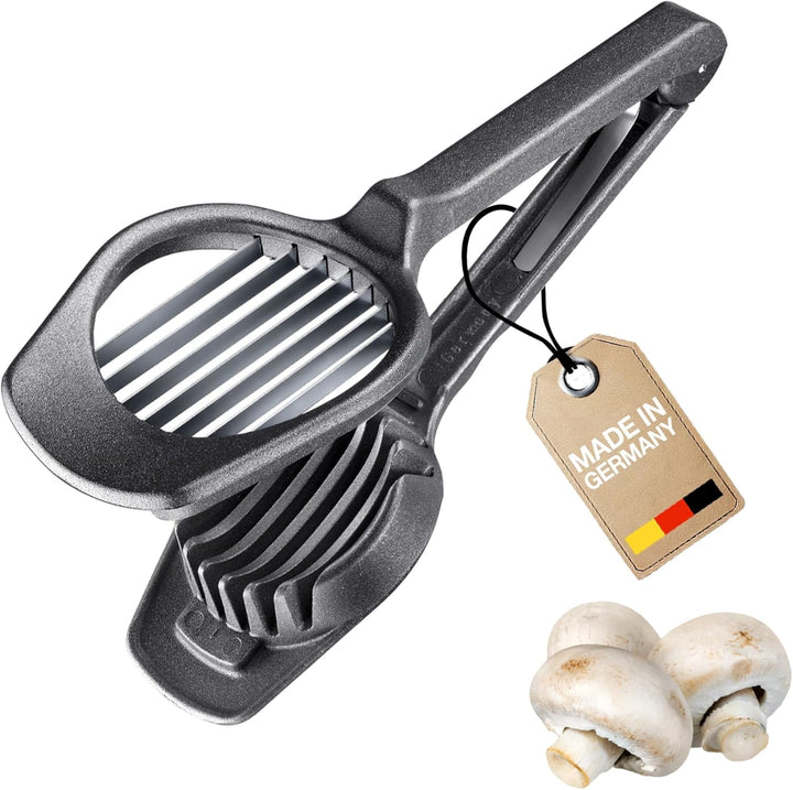 Westmark Obst- & Pilzschneider Champion Black Edition – Präziser Scheibenschneider für Champignons,