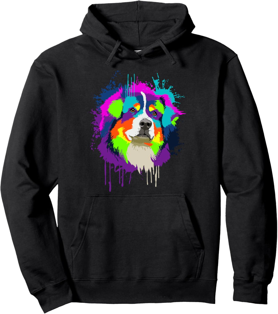 Splash Art Australian Shepherd Geschenkidee Hunde Pullover Hoodie