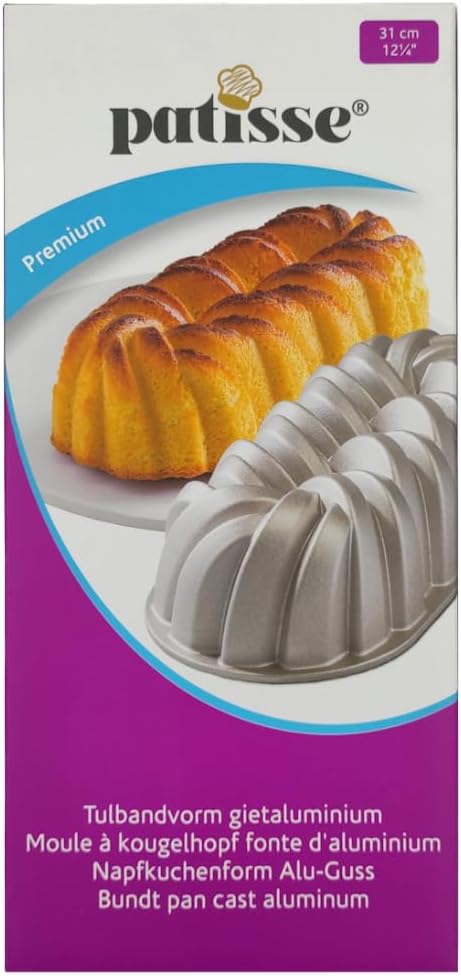 patisse 04503 – Backform Cake geflochten, Brotbackform und Brioche, gedreht, Aluminiumguss, Beige, G