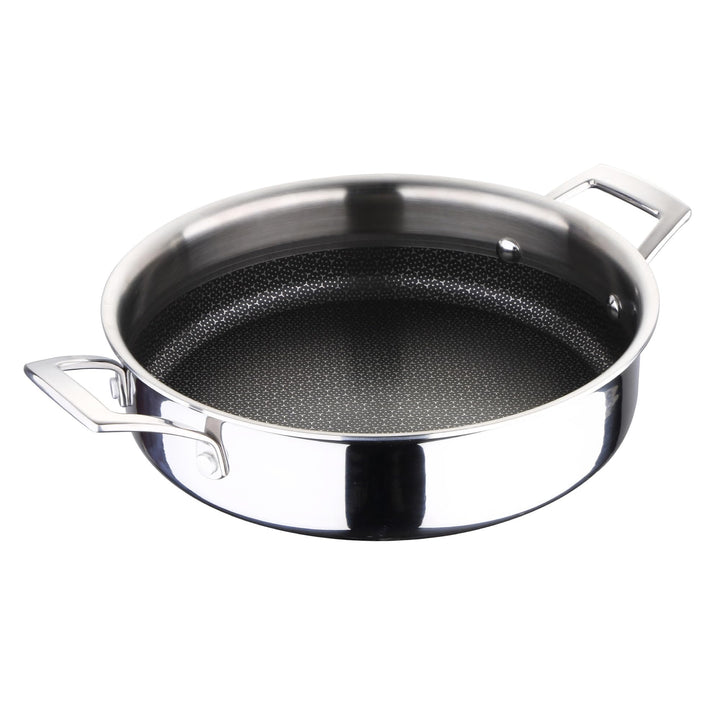 MasterPro Hi-Tech 3 | Topf 24 cm | Edelstahl mit Wabenstruktur | 3-Fache Beschichtung | Küchenutensi